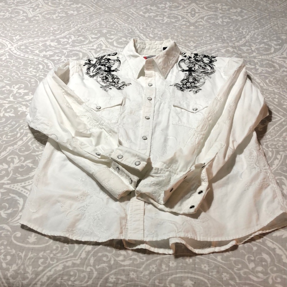 Rock and Roll Cowboy casual button down shirt - Large